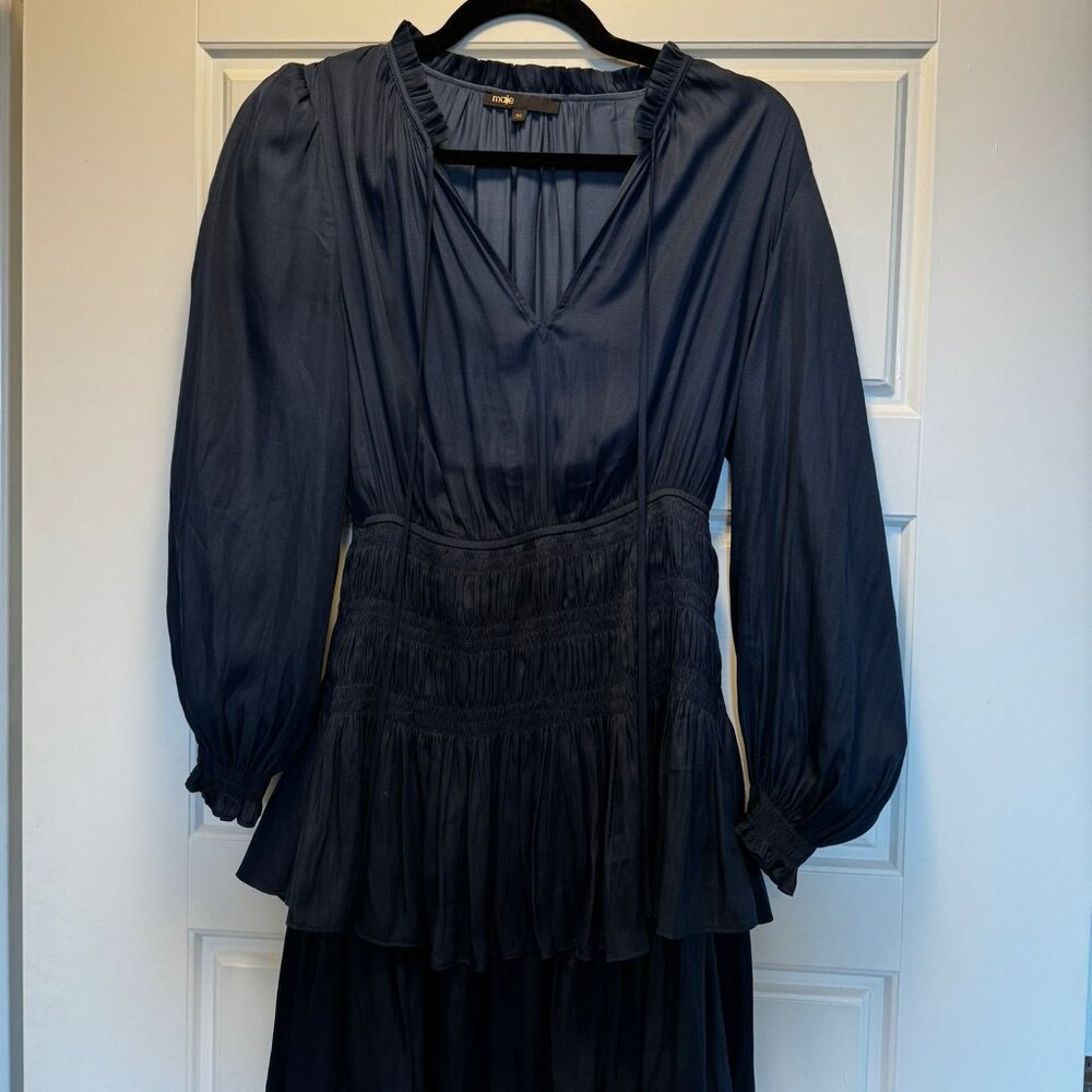 Maje Mini Dress, Navy